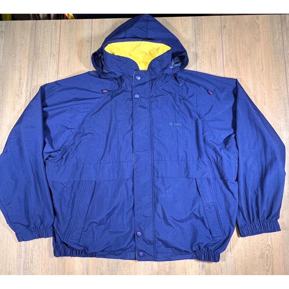 California Outerwear Blue‎ Yellow Lined Hooded Jacket 2X